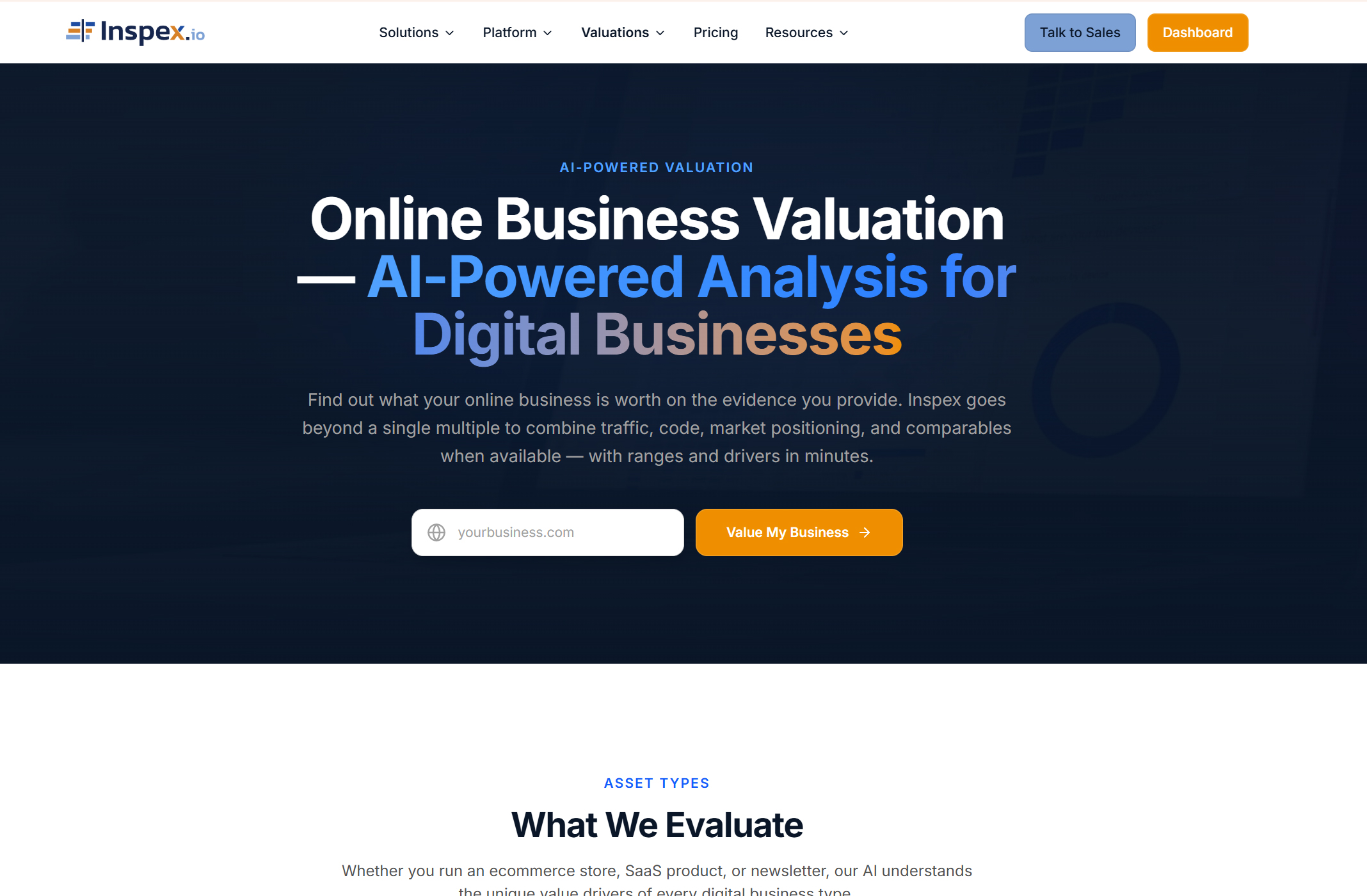 Inspex business valuation