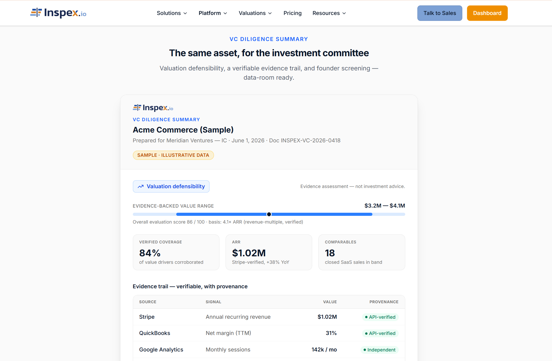 Inspex signed sample report
