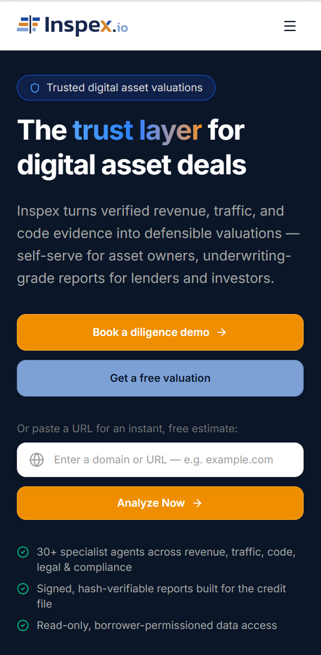 Inspex mobile screenshot